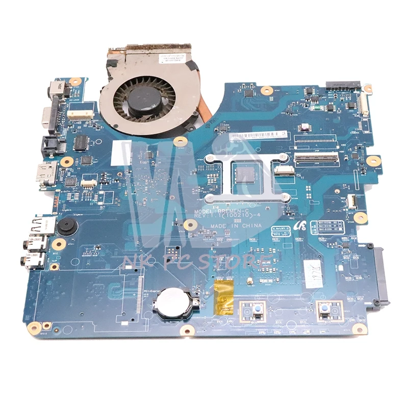NOKOTION для samsung R540 NP-R540 Материнская плата ноутбука GMA HD DDR3 Бесплатный процессор+ радиатор полностью протестирован
