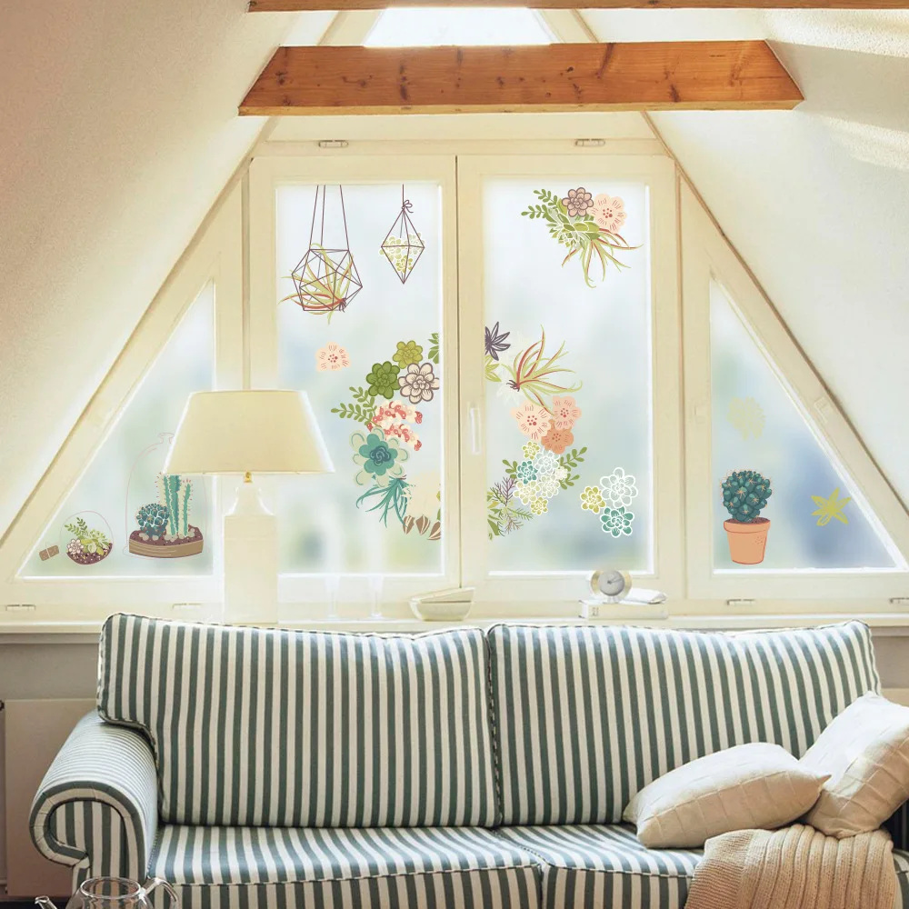 DICOR цветная Пионовая стеклянная пленка наклейка на окно домашний художественный