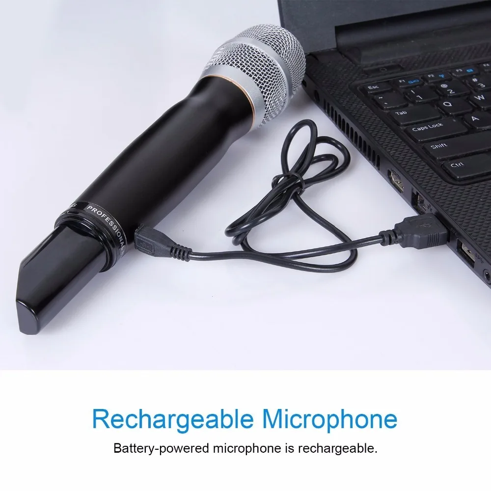 Беспроводной Ручной вокальный микрофон Alawrex AX 70 Pro UHF аудиокабель с USB зарядкой