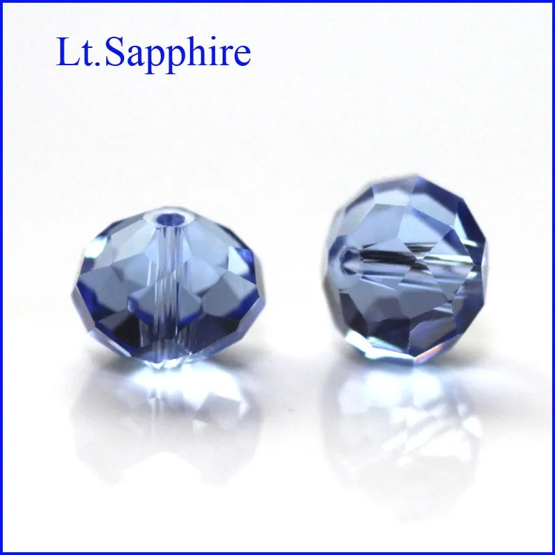 100 шт./лот DIY стеклянные хрустальные бусины Rondelle 10x8 мм|beaded purse charms|beaded robebeaded open back