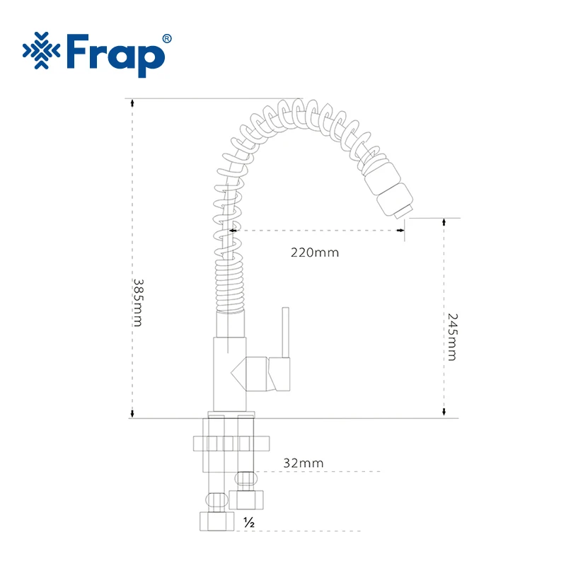 Латунный смеситель Frap Y40065 поворотный кран для кухни крепление на раковину
