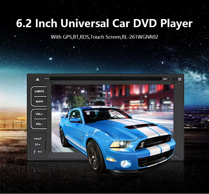 Системы Sub MP4 3D сенсорного экрана с логотипом универсальный автомобильный DVD