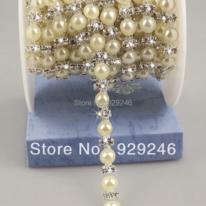 

Бесплатная доставка 2 м/пакет 0,8 см тонком каблуке с украшением в виде кристаллов цепи с имитация жемчуга, для плетения браслетов, свадебные ...