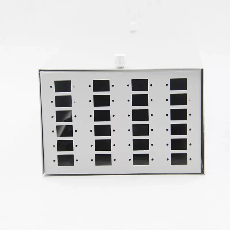 24 cores FTTH SC blank terminal box SPCC 24 ports LC DX fiber optic patch panel FTTX distribution  box Beige ELINK thickened