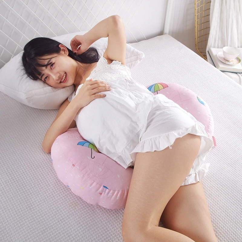 Простая Подушка для беременных с облачным принтом сна сбоку кормящих матерей