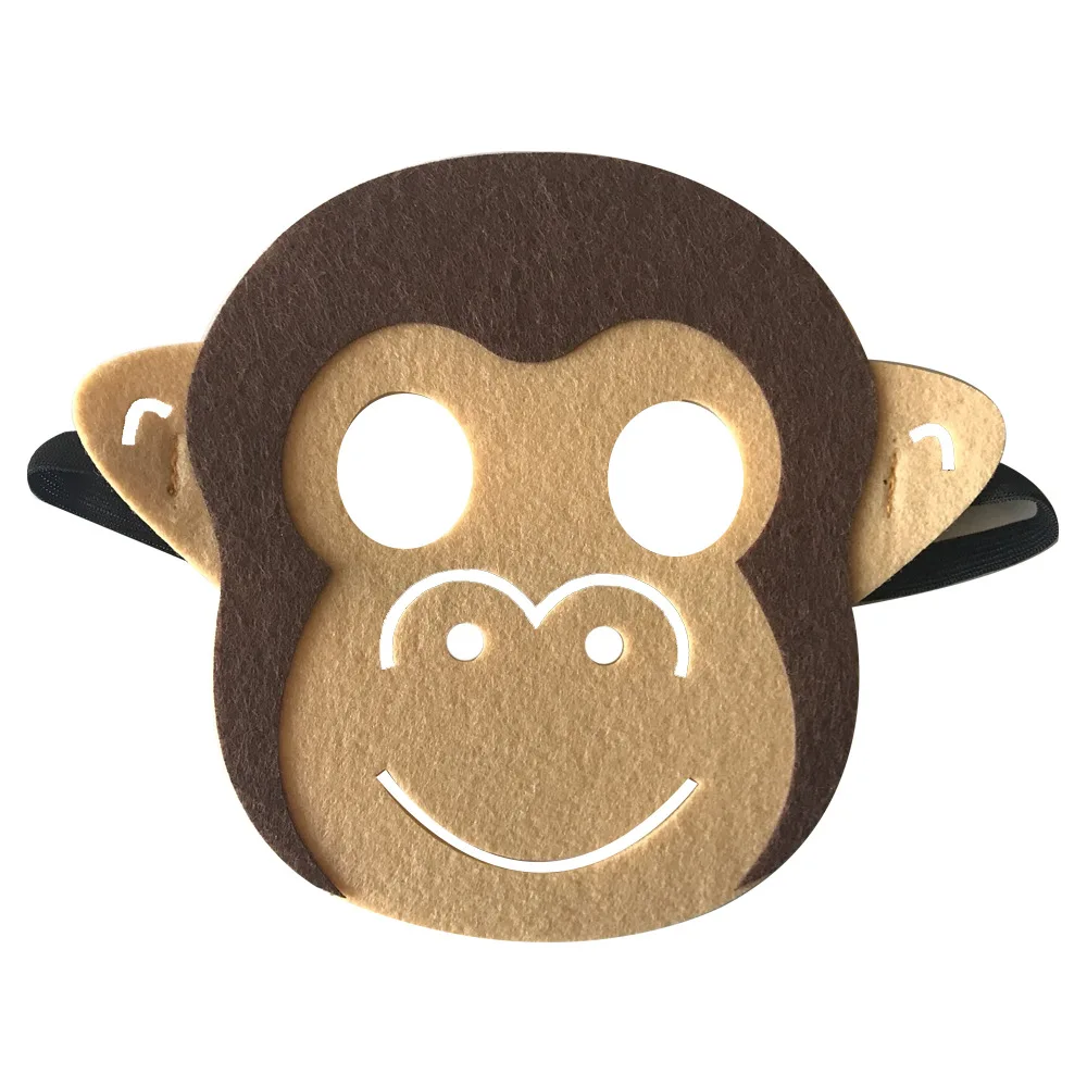 monkey 2 Маска супергероя, животные, лицо жирафа, тигра, Льва, зебры, маска для детей, Детский костюм на день рождения, Маскарадная маска для глаз, маскарадный костюм, Новинка - Цвет: monkey 2