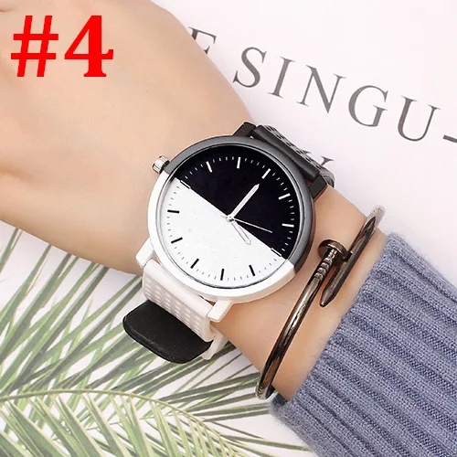 Часы мужские модные силиконовые черные белые кварцевые 2019|Кварцевые часы| |