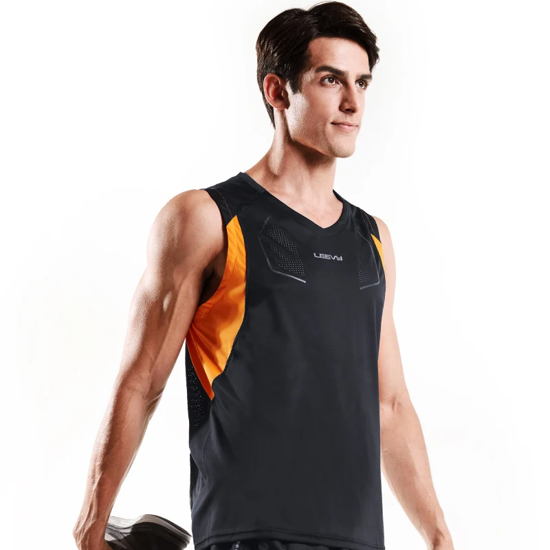 Новое поступление мужская спортивная рубашка без рукавов для фитнеса жилеты