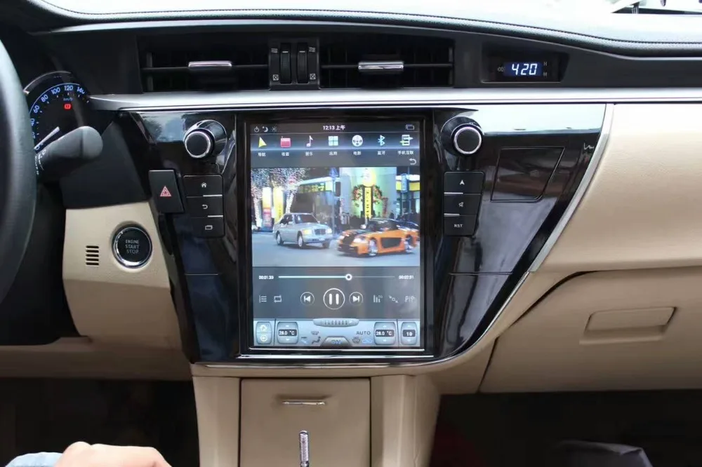 10,4 ''вертикальный экран Tesla стиль Android 8,1 автомобильный DVD gps радио плеер для Toyota Corolla 2013 PX6 CARPLAY