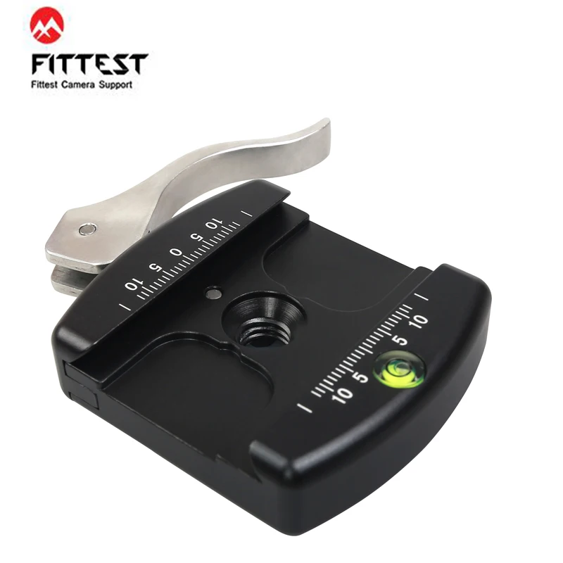 

FITTEST FC-55LR 55mm Lever Release Clamp with Bubble Level for RRS Really Right Stuff Compatible B2-AS-II-M6 B2-LLR-II B2LRII