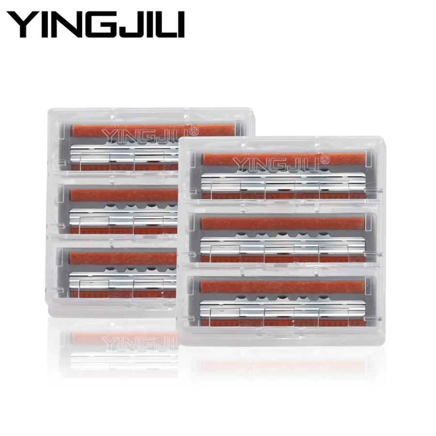 6 pcs безопасности stright лезвие бритвы мужские бритья для мужчин Бритвы Голову