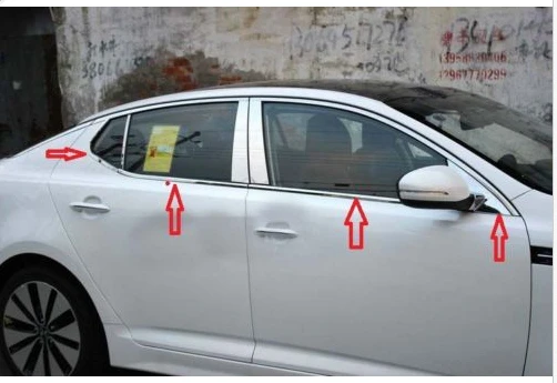 

Stainless Steel and ABS chrome Bottom Window Trim Kit for Kia Optima K5 2011 12