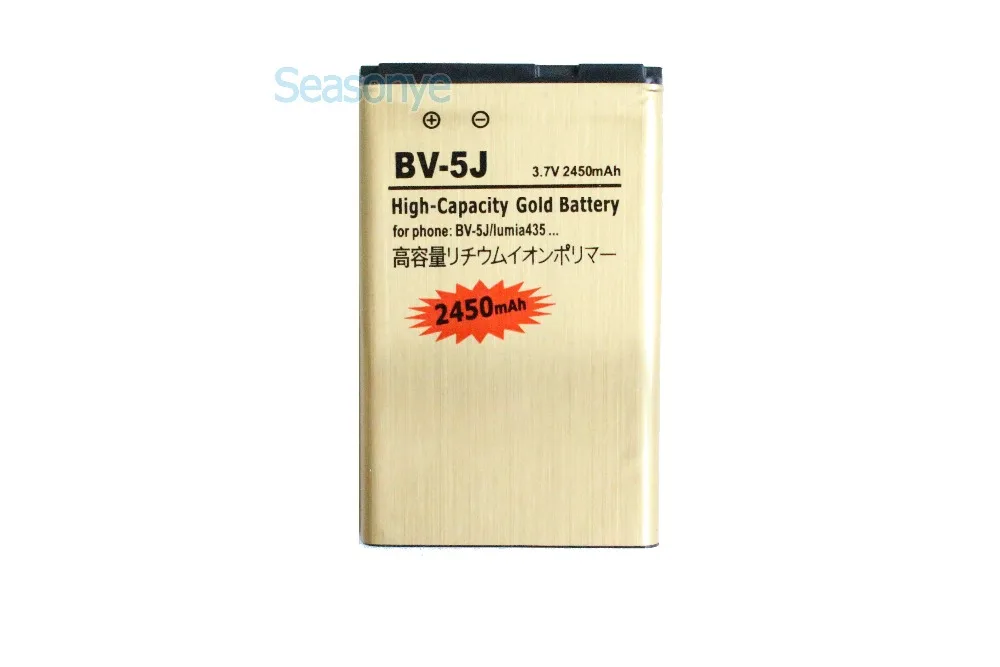 Seasonye 2450mAh BV 5J / BV5J Золотой Сменный аккумулятор для Microsoft Nokia Lumia 435 532 RM1069 1071 Lumia435|battery