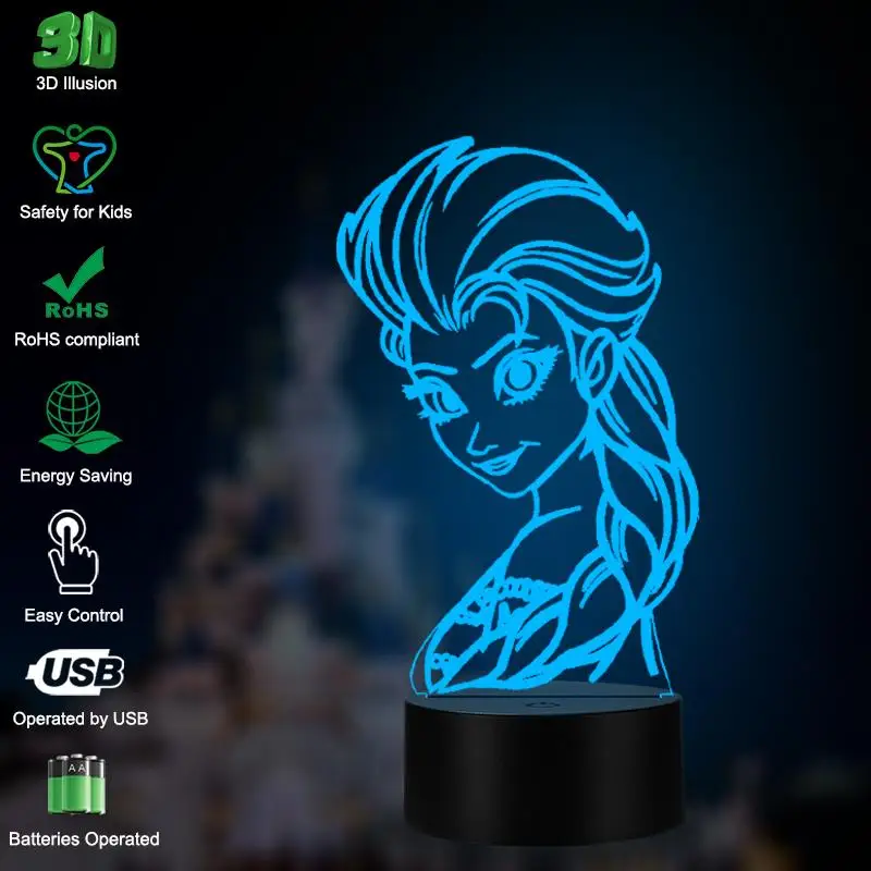 VCity 3D Ночной светильник Led Настольная лампа вечерние Декор USB RGB многоцветный