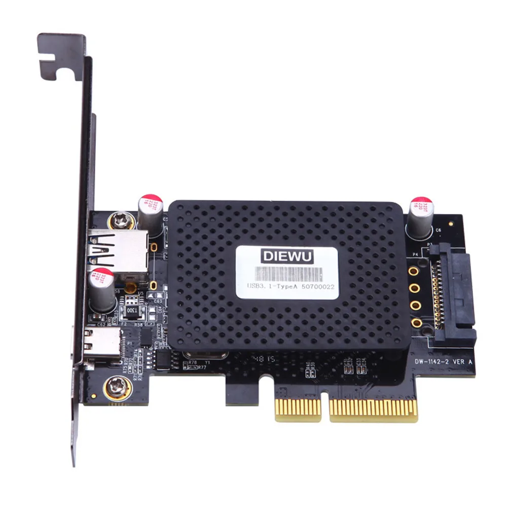 Maikou USB3.1 A + C карта расширения PCI e 10G riser card настольная Type C|Платы расширения| |