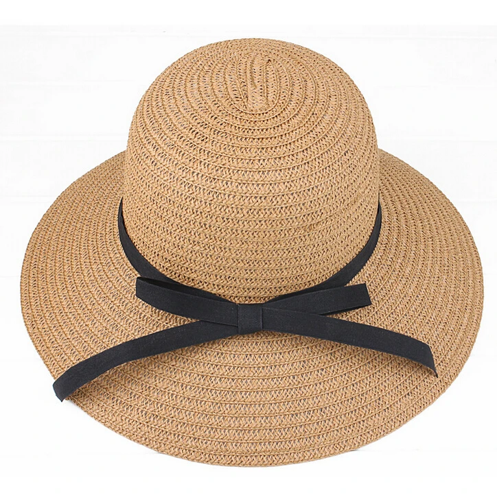 Девушки Вс Шляпы для Женщин Floppy Широкими Полями Соломенной женщины Сплошной Цвет