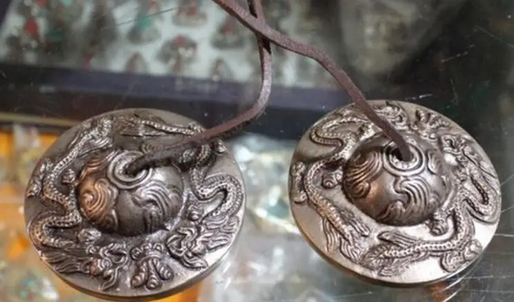 Тачскрин Сенсорная панель узор тибетская бронзовая Дракон Feng Shui дверной звонок