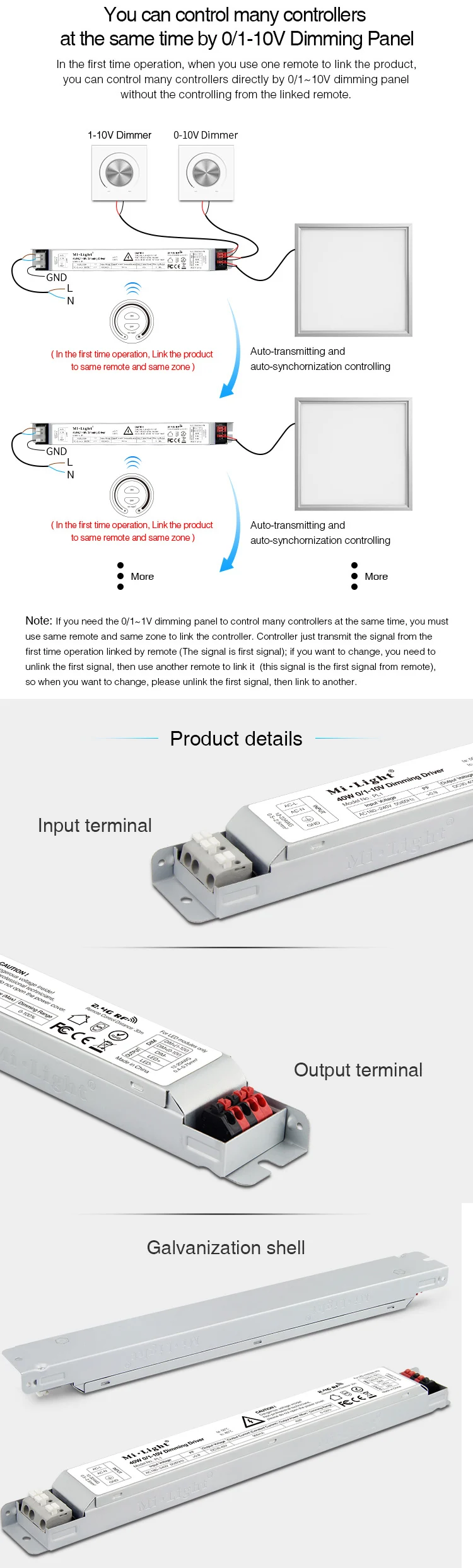 PL1 40W 0/1~ 10V Диммируемый драйвер 900mA led power supplly; FUT087 2,4G беспроводной светодиодный сенсорный Диммируемый пульт дистанционного управления