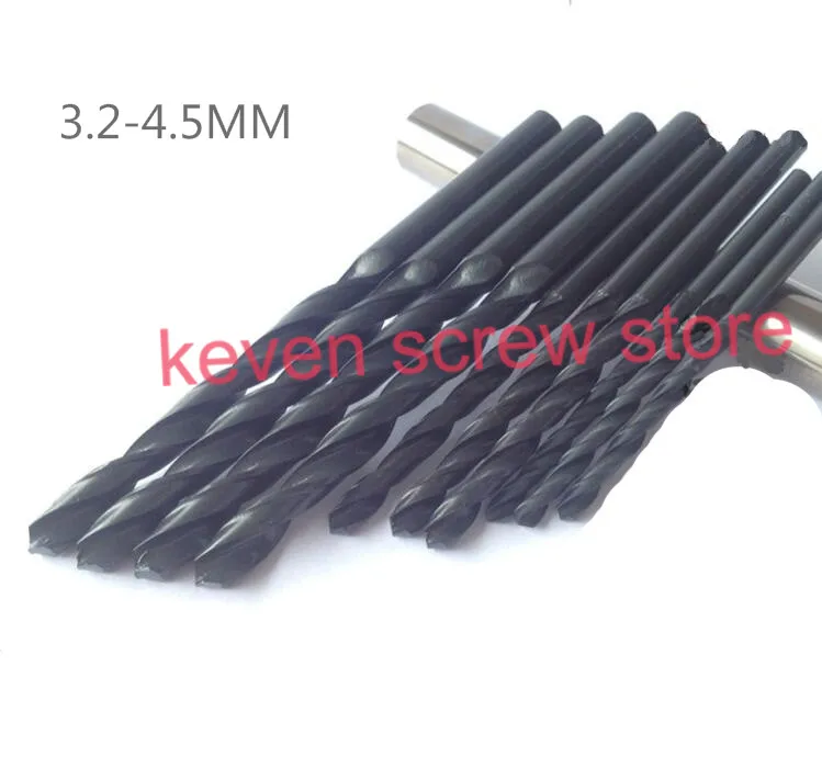 

Freeshipping High-speed steel straight shank twistdrill, 5 / package 3.2MM-4.5MM straighttwist drill, Power tools Metal Drilling