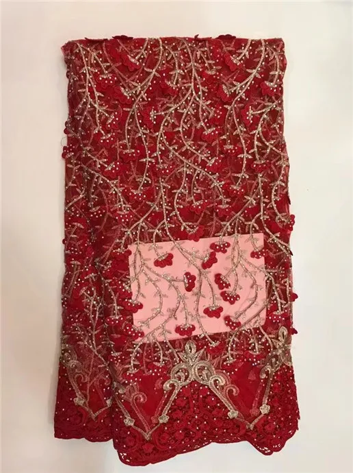 Новинка 2017 африканская чистая кружевная ткань высокое качество синий шнур