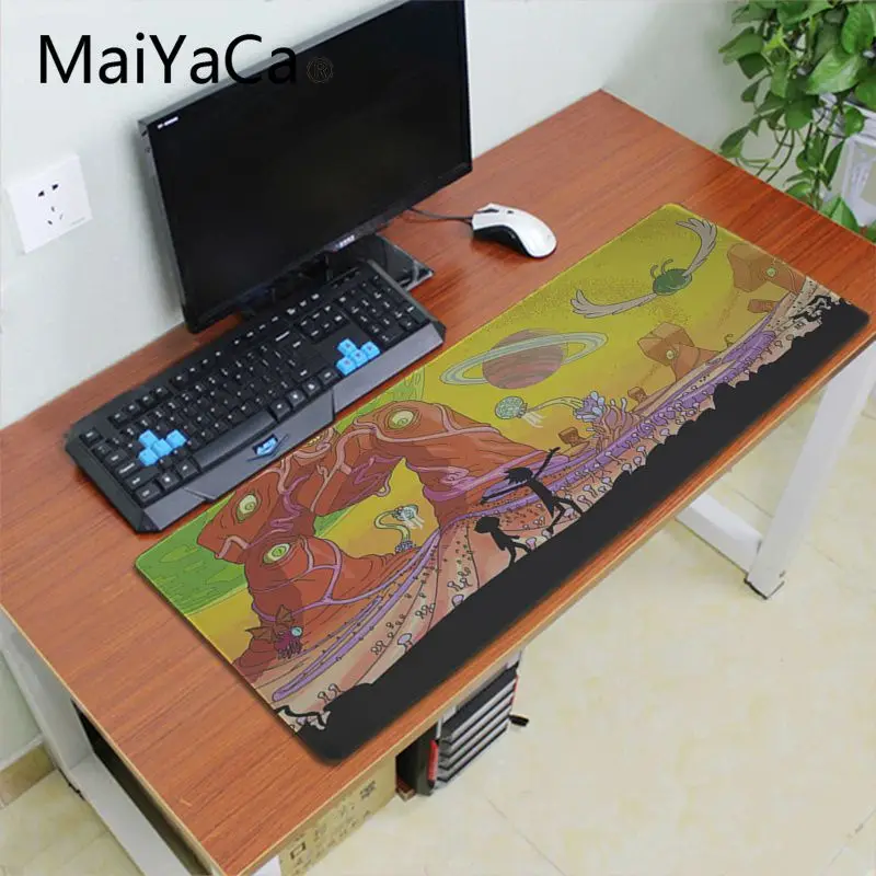 Maiyaca Рик и Морти смешной уникальный настольный коврик игровой коврик для мыши резиновый, большого размера ПК компьютерный игровой коврик для мыши геймер Настольный коврик