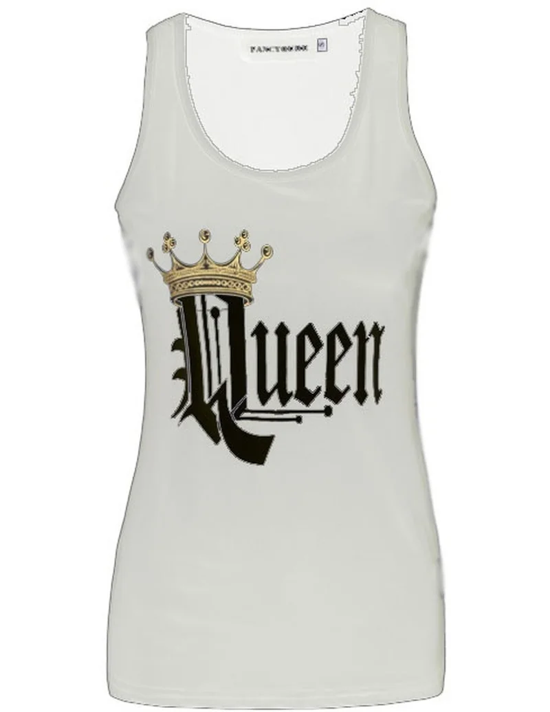 ZOGAA Couples Men and Women Vest T-Shirt Casual tops King Queen Crown Printed tank women men clothes 2018 vest t shirts | Женская одежда