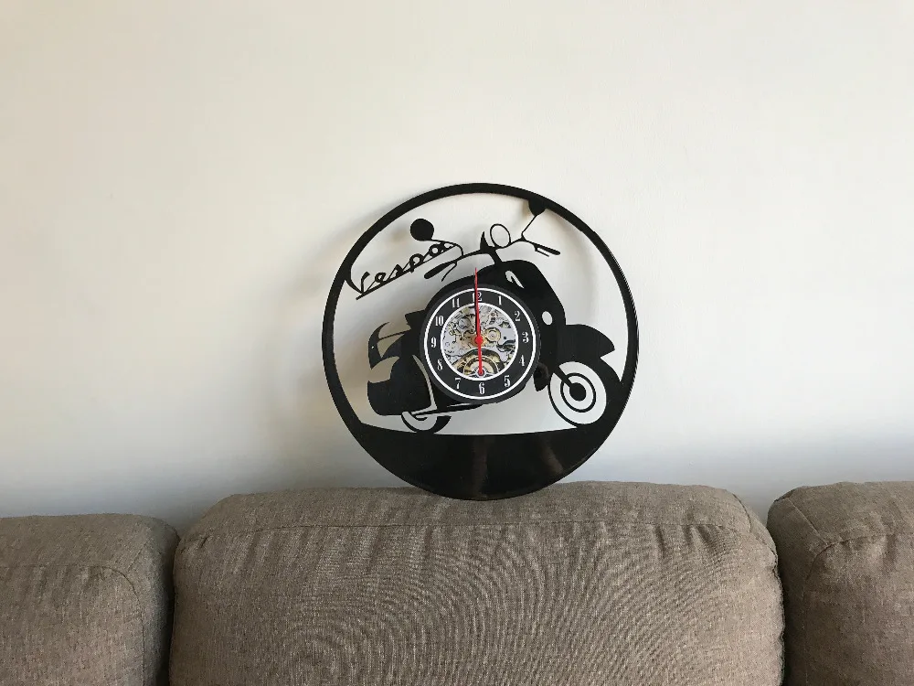 VESPA виниловые пластинки для лазерной резки настенные часы
