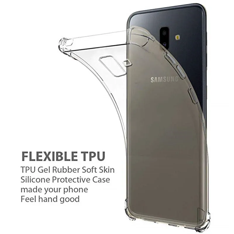 Противоударный силиконовый чехол для Samsung Galaxy Note 9 прозрачный из ТПУ A6 A8 S9 S8 J6 J4 Plus