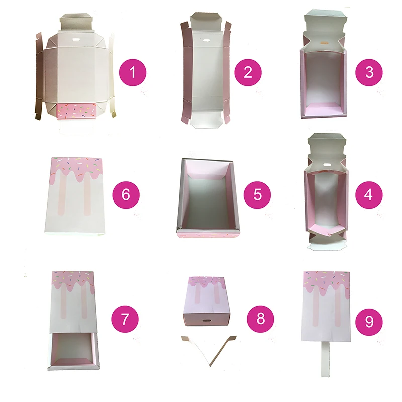 5 шт./10 шт. подарочная коробка в форме мороженого для детского душа коробочка