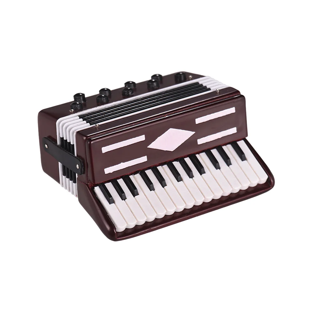 Mini Accordion Model Exquisite Desktop Musical Instrument Decoration Ornaments Gift with Delicate Box | Спорт и развлечения