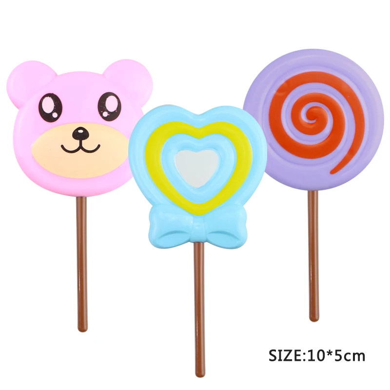 Lollipop Кавайные Детские кухонные игрушки, пластиковые симуляторы, еда, торт, мороженое, десерт, ролевые игры, раннее образование, игрушка для детей, подарок - Цвет: Lollipop
