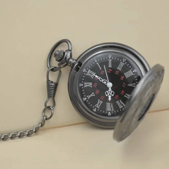 wholesale dual display gift retro quartz machinery men antique black Roman pocket fob watch man hour watches good | Наручные часы