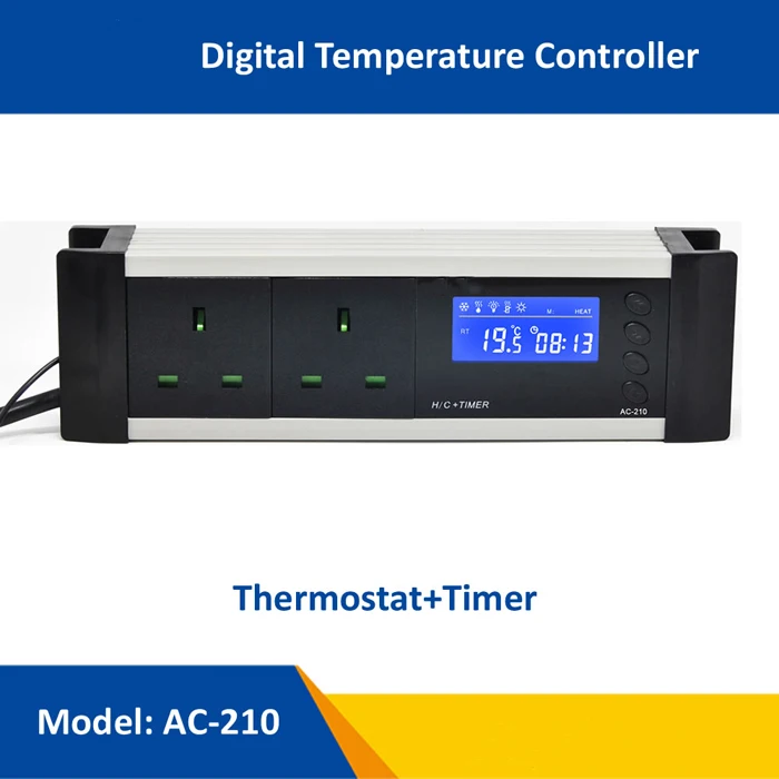 AC-210 0-50C вкл. Выкл. Термостат для рептилий с таймером AU EU UK US розетка датчик регулятор температуры ПЭТ