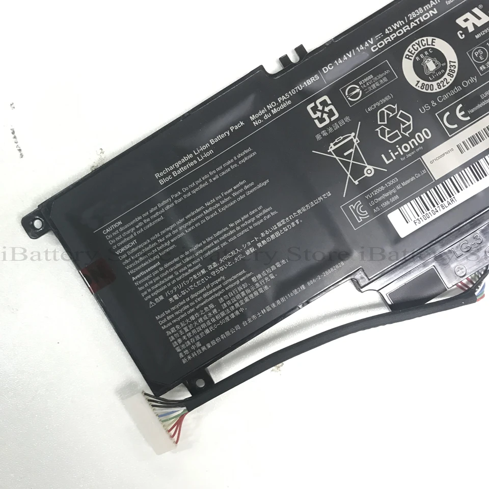 Оригинальный аккумулятор для Toshiba Satellite L45D L55 L55t P50 P55 L50 S55 Series P000573230|Аккумуляторы