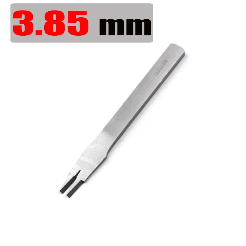 3.85mm 2prongs 2,7/3,0/3,38/3,85 мм Нержавеющая сталь плоский долото для кожи укалывание Утюг кожа инструменты ремесло Дырокол комплект набор инструментов для самостоятельного 2/5/10 зубец - Цвет: 3.85mm 2prongs