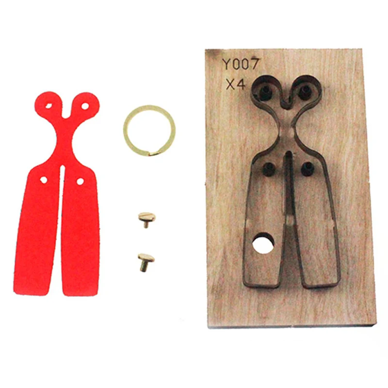 Японский кожаный нож ручной работы со стальным лезвием форма для ключей