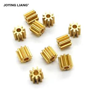 92A  91.5A 0.4M Copper Pinion Gear 9 Teeth 2mm 1.5mm Shaft Metal Gears Motor Parts Accessory 10pcslot