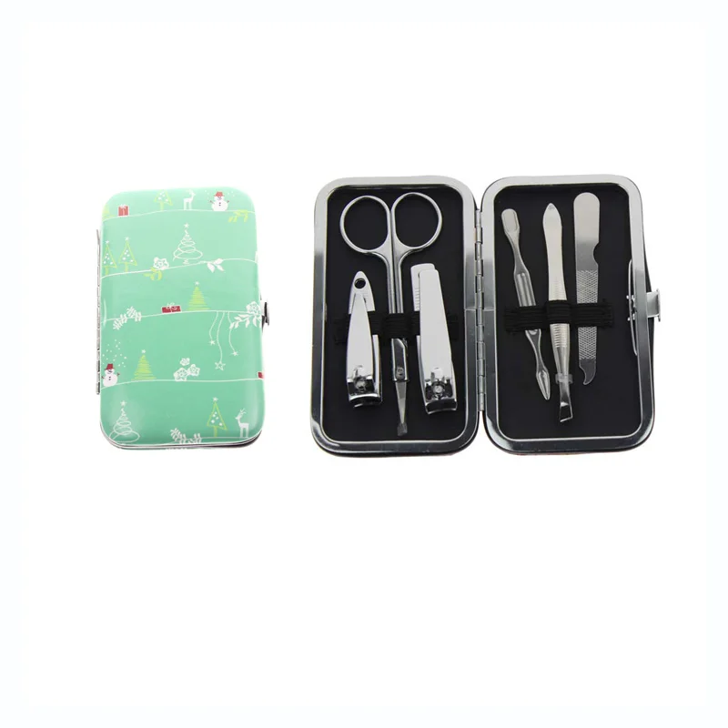 

6Pcs/Set Soft Cover Good Manicure Set For Women Men Girl Boy Cool Holiday XMAS Christmas Gift Present