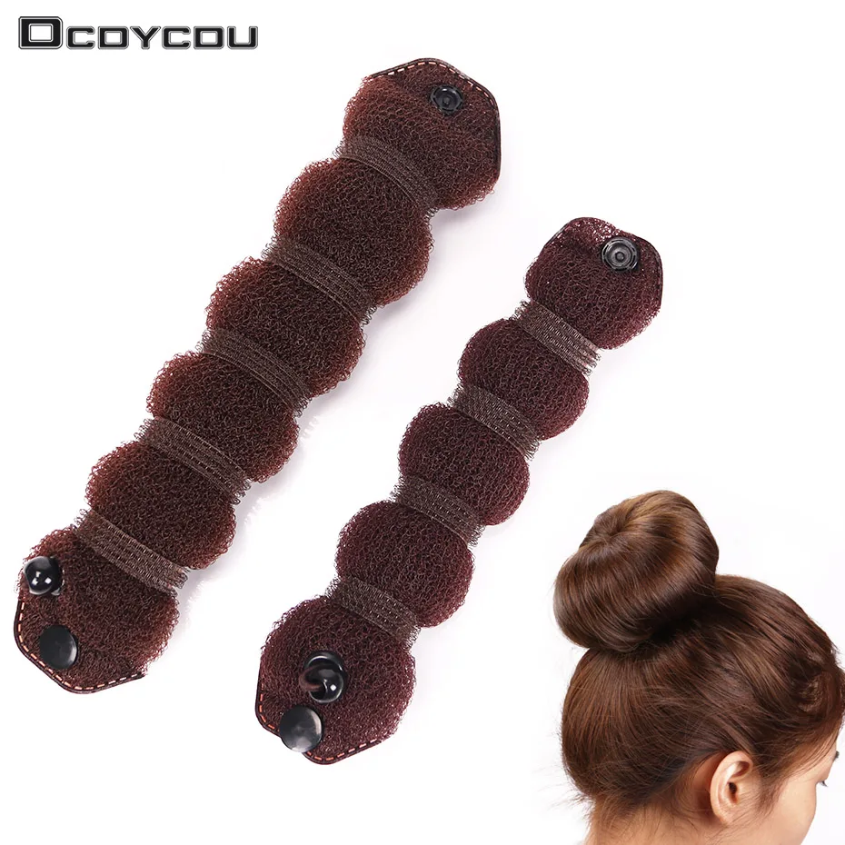 

2PCS Women Girls Magic Donuts Style Hair Styling Tools Buns Braiders Curling Headwear Hair Rope Hair Band Accessories