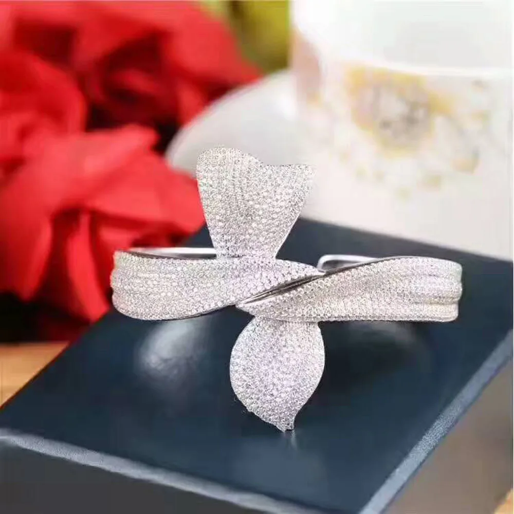 Женский Открытый браслет Funmode модный геометрической формы с фианитом класса ААА