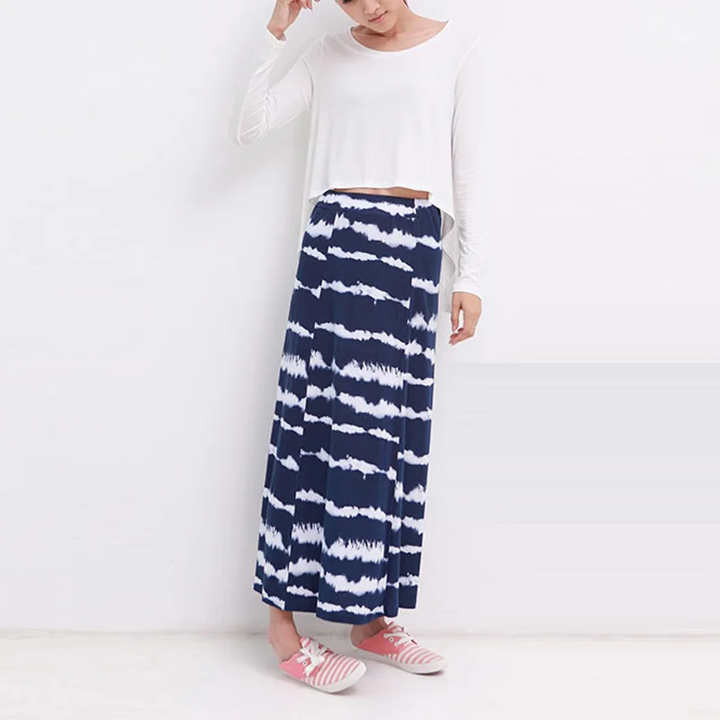 Женская прямая юбка карандаш Повседневная винтажная длинная из модала и хлопка в