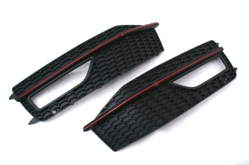 Противотуманная решетка S line с красной полосой для audi A4 B8|light grill|grill redaudi b8 grille |