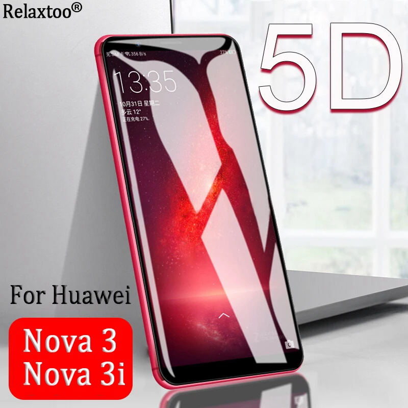 5D полное покрытие защитное стекло для huawei nova 3 3i стекло протектор экрана nova 3 nova 3i 3 i закаленное стекло 9H защитная пленка