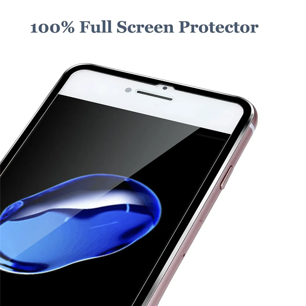 Сплав края 3D закаленное Стекло Full Cover для iPhone 7 8 плюс Экран протектор Дисплей