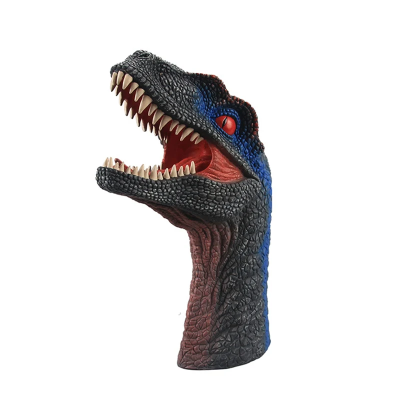 Dinosaur Hippopotamus Crocodiles Rhinoceros Hand Gloves Puppet Animal Head Toys Soft Gelatin Children's Role Playing Boys | Игрушки и