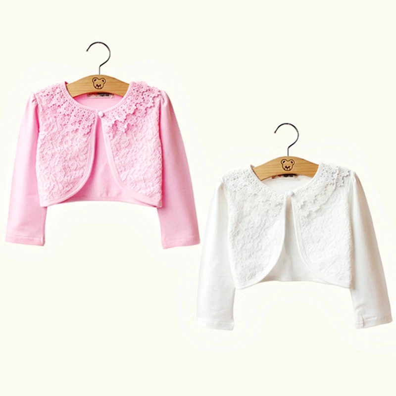 Кружевное пальто с длинным рукавом для девочек 12 мес.-8 лет |