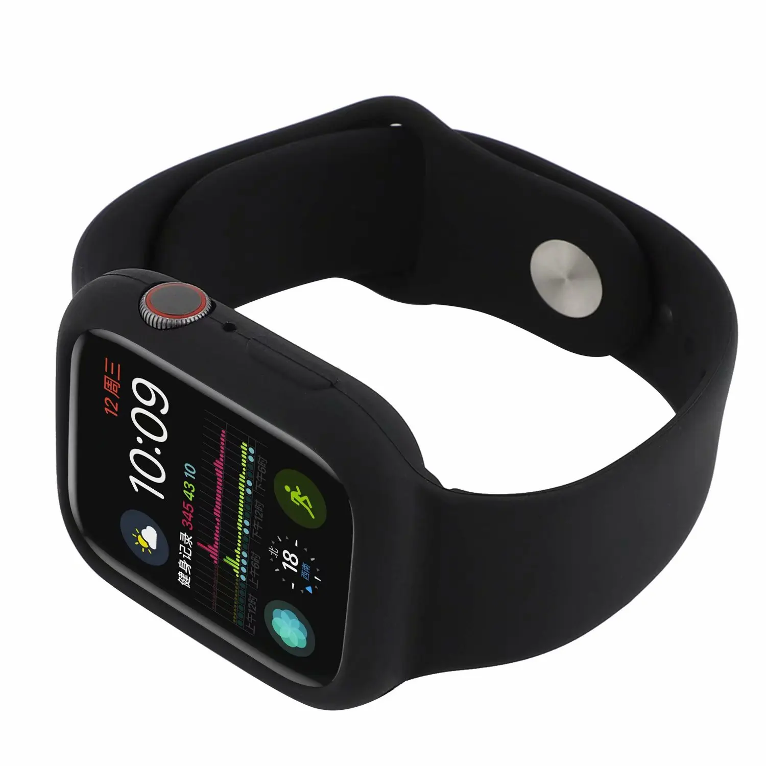 Силиконовый браслет ремешок и ударопрочный чехол для apple watch 4 44/40 мм спортивный ремешок защитный бампер для наручных часов iwatch серии, версия 1, 2, 3, ремешок 42/38 мм
