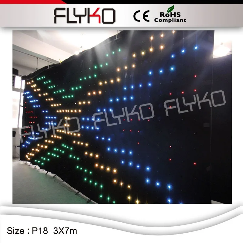 flexible stage rental led curtain screen display SMD Full Color night bar use video | Освещение