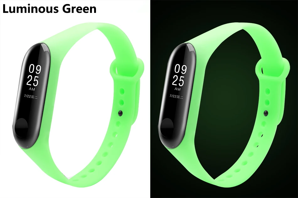 BOORUI Большая распродажа Lu mi nous mi band 3 ремешок mi 3 ремешки для часов аксессуары ночной Светильник Замена запястья для Xiao mi band 3 smartband