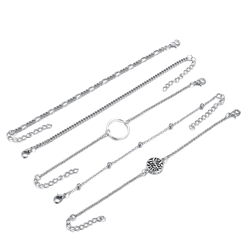 IF ME винтажные серебряные разноцветные на цепочке браслет для женщин богемные